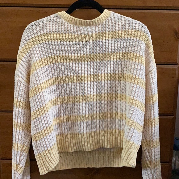 Cream/Yellow striped Sweater - Picture 1 of 2